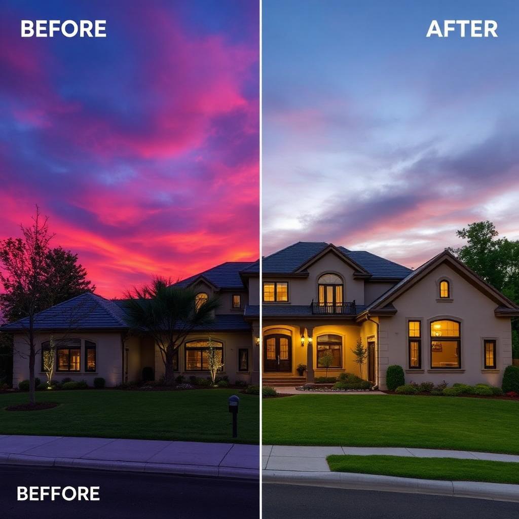 Before and after editing