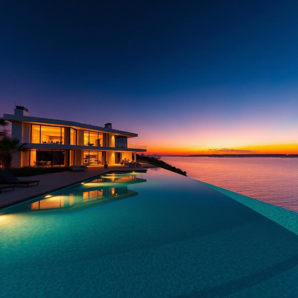 Twilight real estate photography